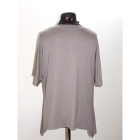 Tunika KIMONO dzianinowa z wydłużonymi bokami - beige